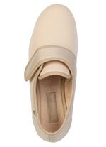 Bequeme Damen-Klettschuhe, aus angenehm gepolstertem Textilmaterial BEIGE