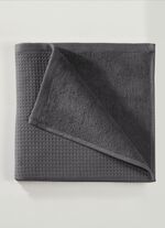 Waffelpiqué-Frottier-Serie aus Baumwolle ANTHRAZIT