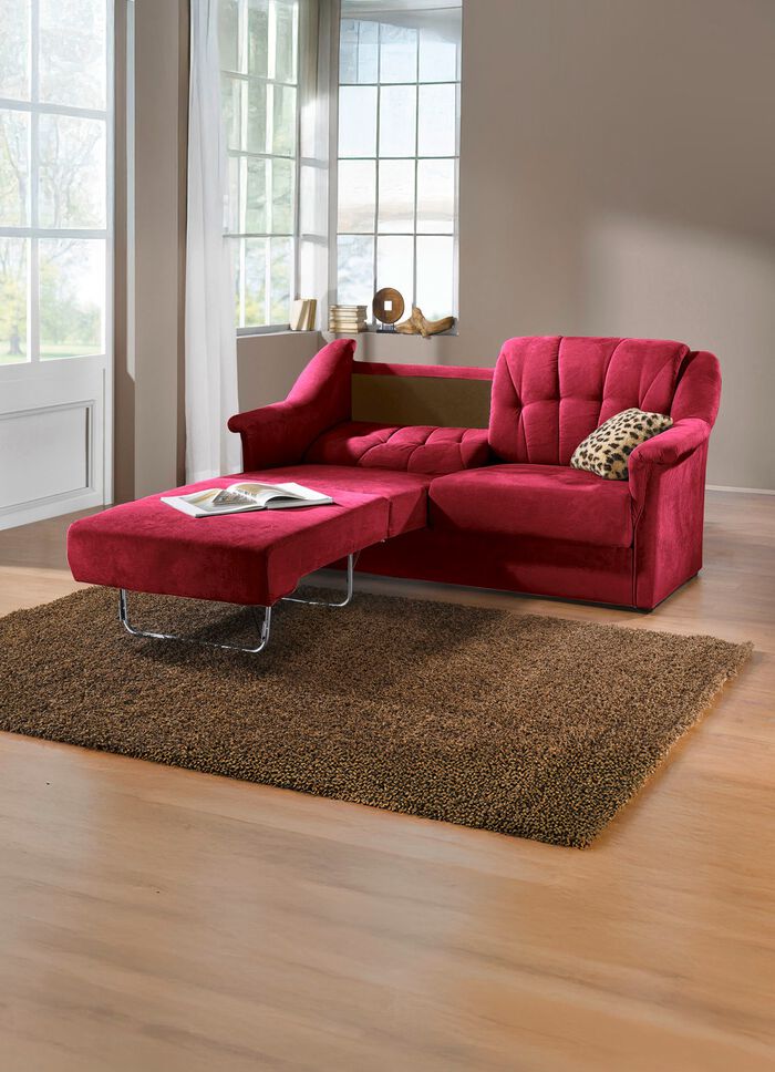 Verwandlungssofa mit hochwertiger Polsterung WEINROT