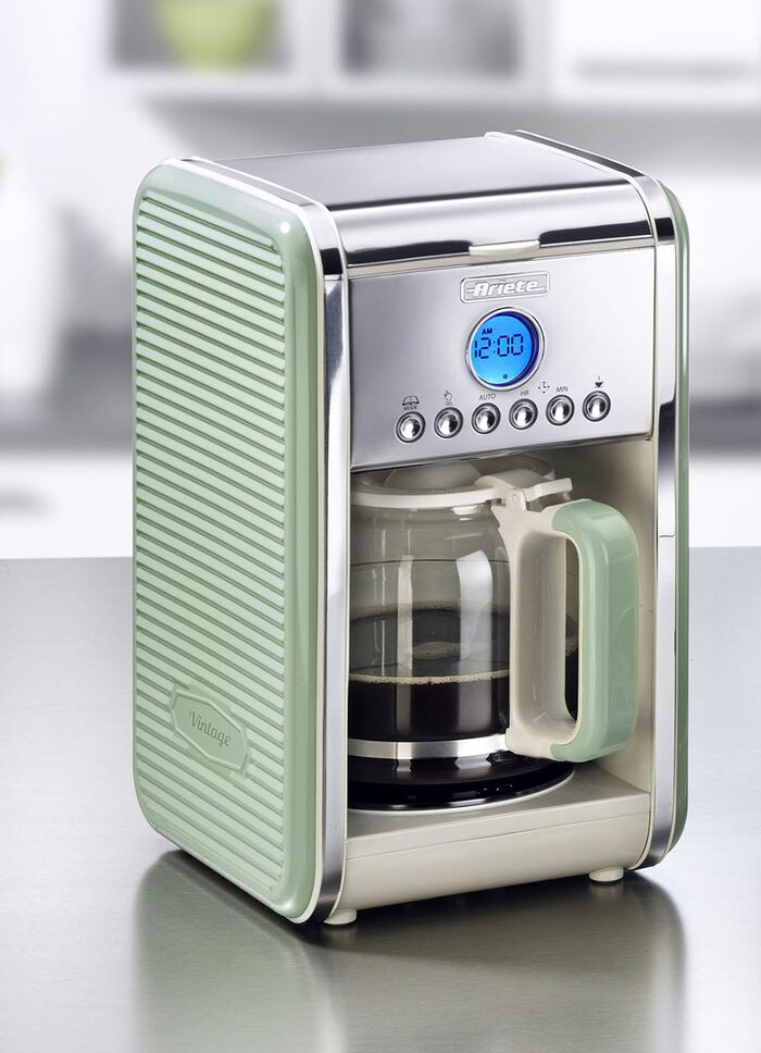 Ariete Kaffeemaschine mit Glaskanne und Dauerfilter GRÜN