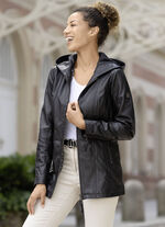 Lederjacke mit 2-Wege-Rei&szlig;verschluss 