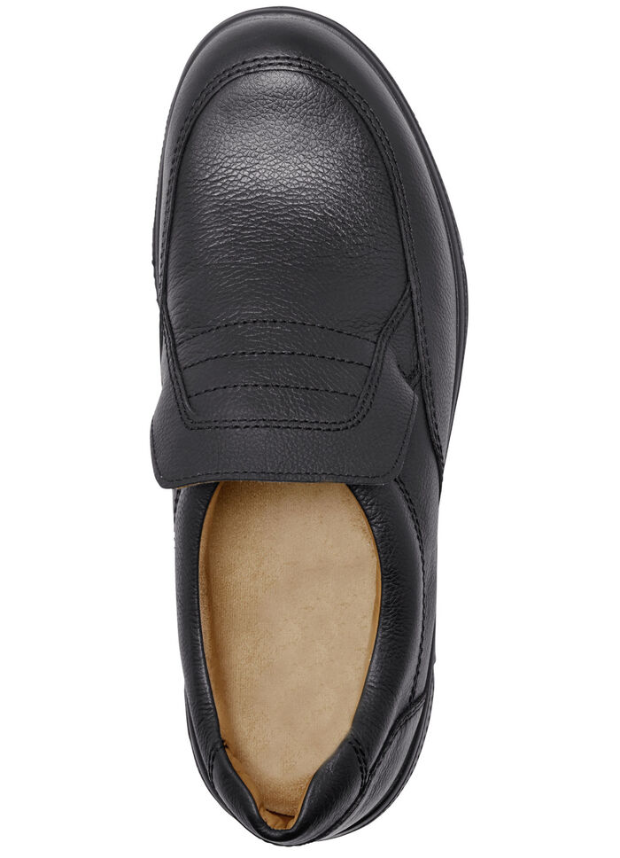 GINO GALANTE, bequeme Herren-Slipper, Weite K, mit herausnehmbarem Fußbett SCHWARZ