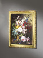 Bild in Ölgemälde-Optik mit Kieferholz- Rahmen 