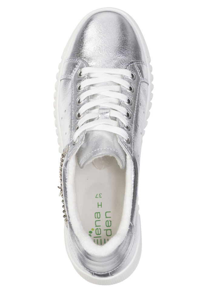 ELENA EDEN, stylische Damen-Sneaker, Weite G, herausnehmbares Fußbett SILBER