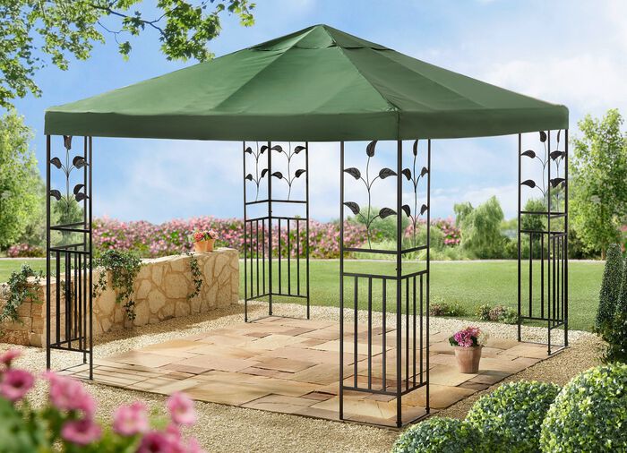 Pavillon Lukas mit pulverbeschichtetem Stahlgestell 