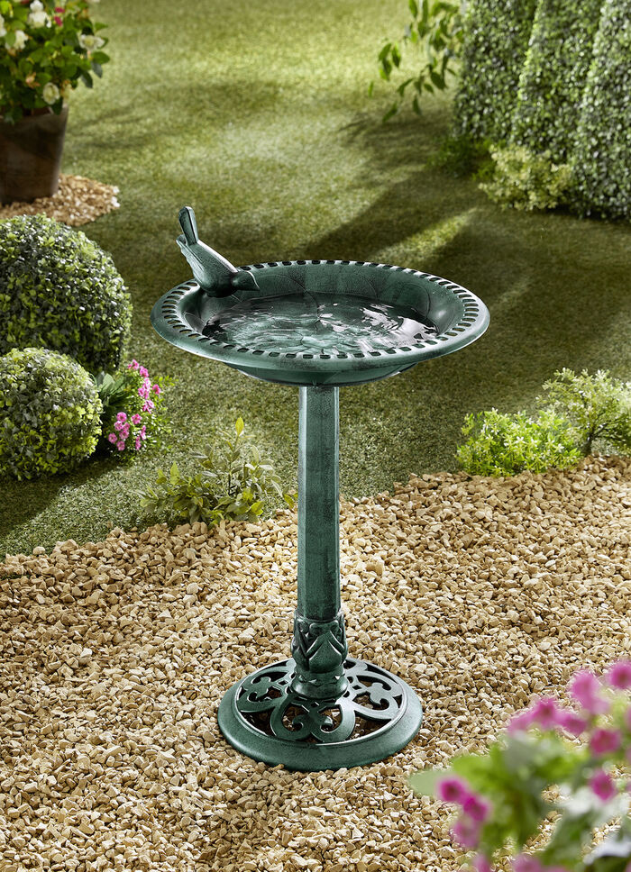 Vogelbad mit Springbrunnen GRÜN