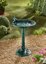 Vogelbad mit Springbrunnen GR&Uuml;N