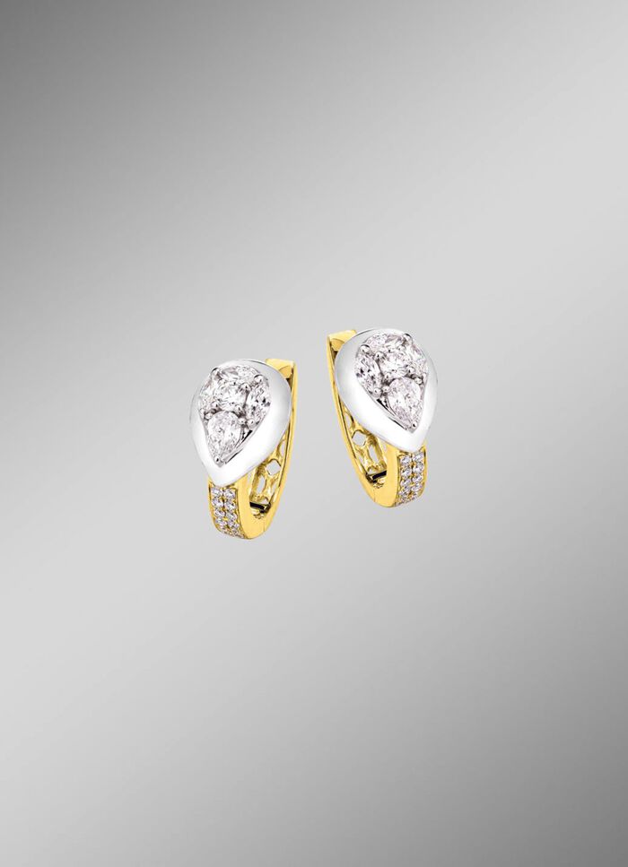 Creolen mit Brillanten und Diamanten 