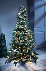 Solar-Lichterkette mit 200 kaltwei&szlig;en LEDs 