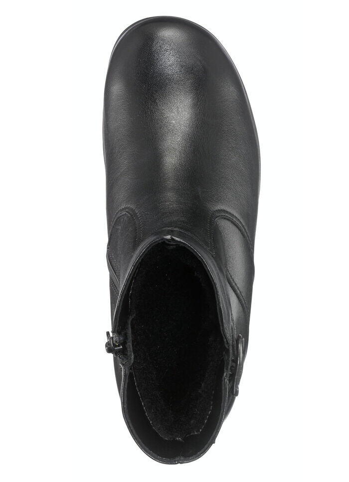 Stiefelette mit verstellbarer Zierspange SCHWARZ