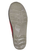 Atmungsaktive Damen-Hausschuhe, mit Schurwolle BORDEAUX-SCHWARZ