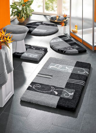 Supersoft Badgarnitur mit rutschhemmender Latexierung ANTHRAZIT