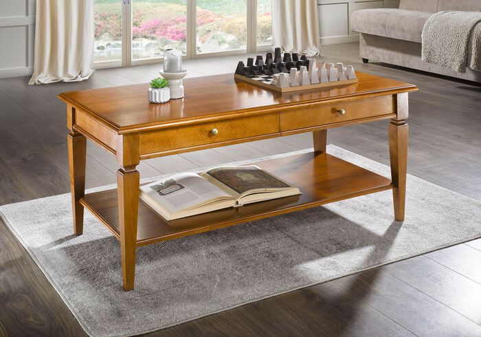 Couchtisch, teilmassiv 