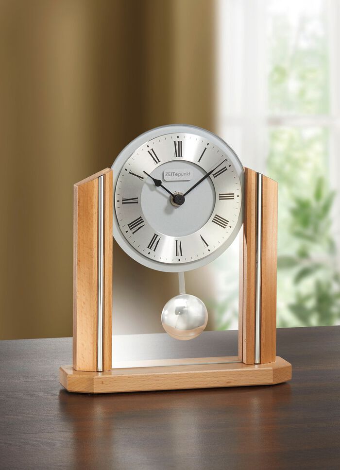 Tischuhr aus Holz  