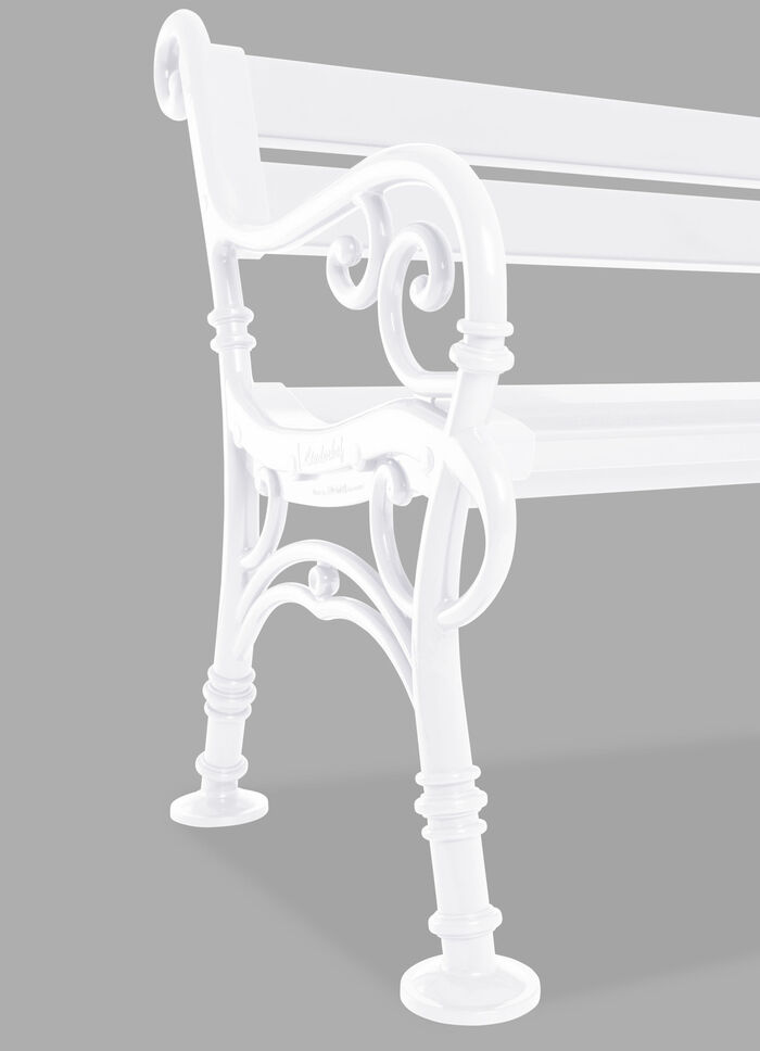 Gartenbank aus Voll-Kunststoff WEISS