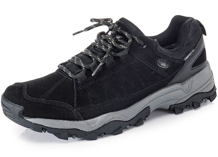 Atmungsaktive Herren-Schn&uuml;rschuhe, mit herausnehmbarem Fu&szlig;bett SCHWARZ