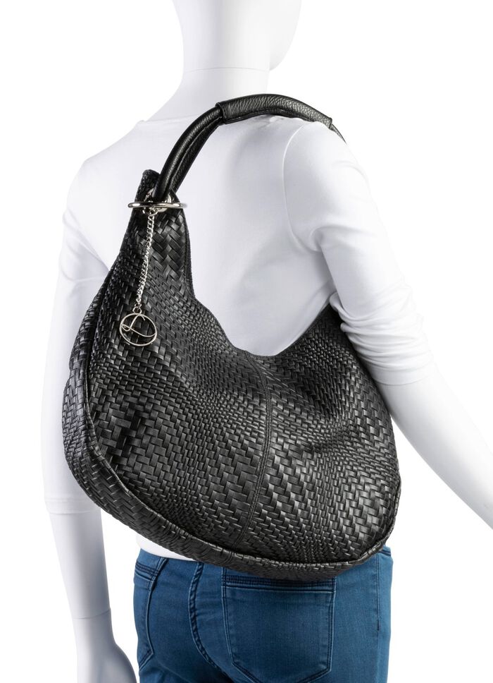 Laurina Tasche aus schattiertem Kalbleder SCHWARZ