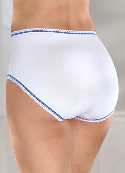 Siebenerpack Slips mit Kontrastabschl&uuml;ssen 