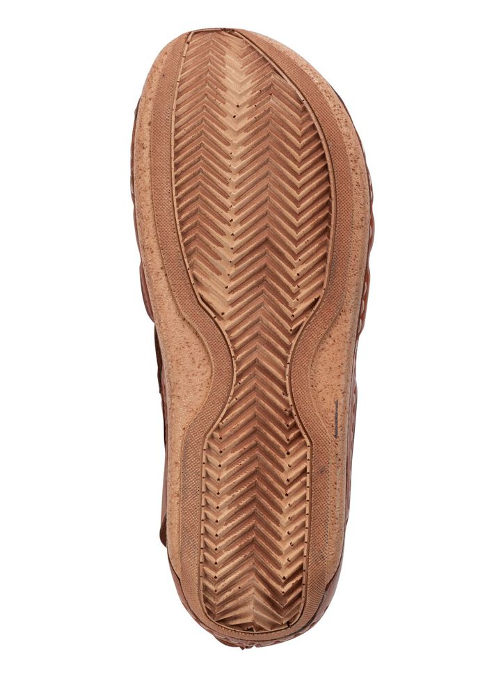 Gemini, schicke Damen-Sandalen, Weite G, mit Gummizug COGNAC