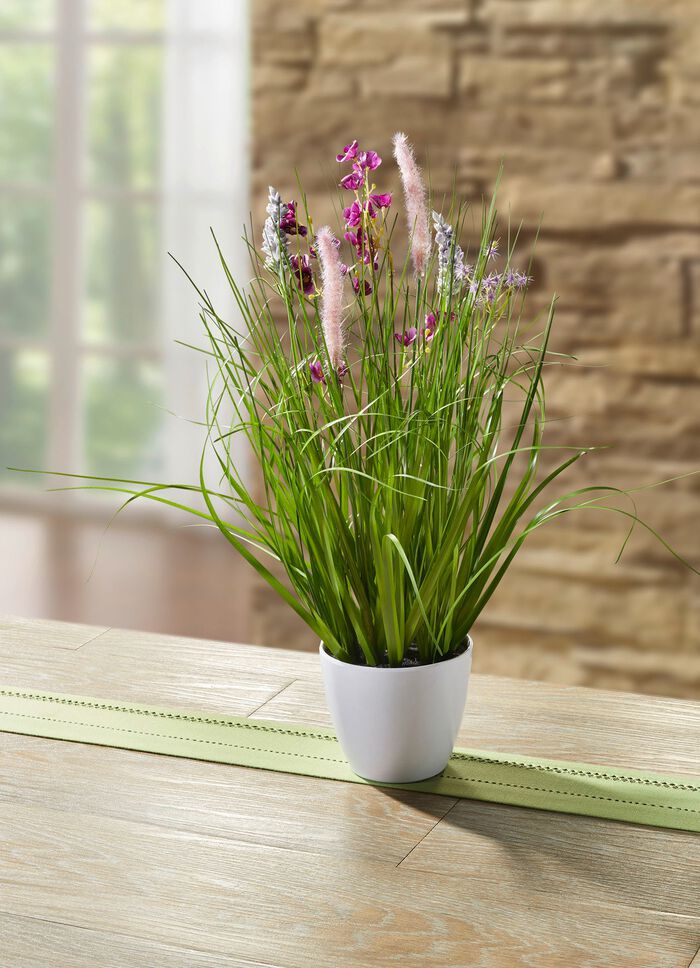 Grasbusch mit Bl&uuml;ten 