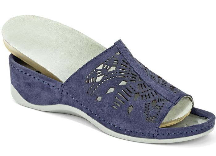 Mubb Pantolette mit antiker Lochung BLAU