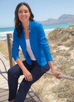 Blusenblazer mit Schulterpolstern 