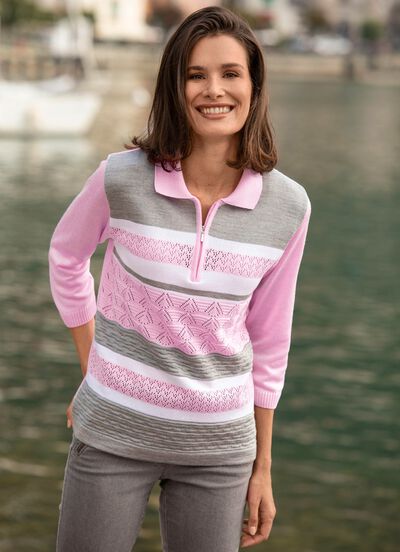 Pullover mit dezentem Glanz 
