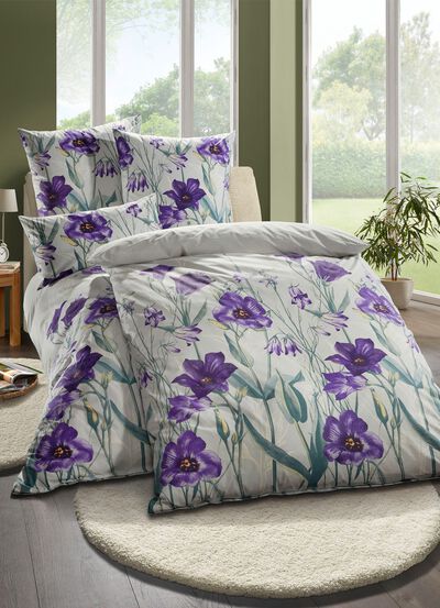 Beidseitig bedruckte Bettw&auml;sche-Garnitur von Florella 