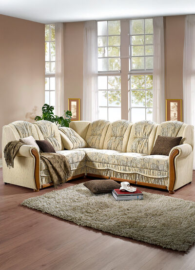 Polsterecke mit Bettfunktion und Bettkasten 