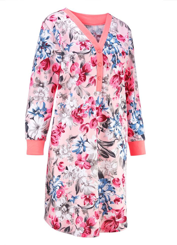 Zweierpack Nachthemden, k&uuml;rzer geschnitten mit Knopfleiste  