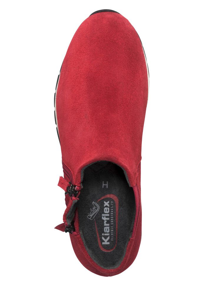 Bootie mit zwei Rei&szlig;verschl&uuml;ssen ROT
