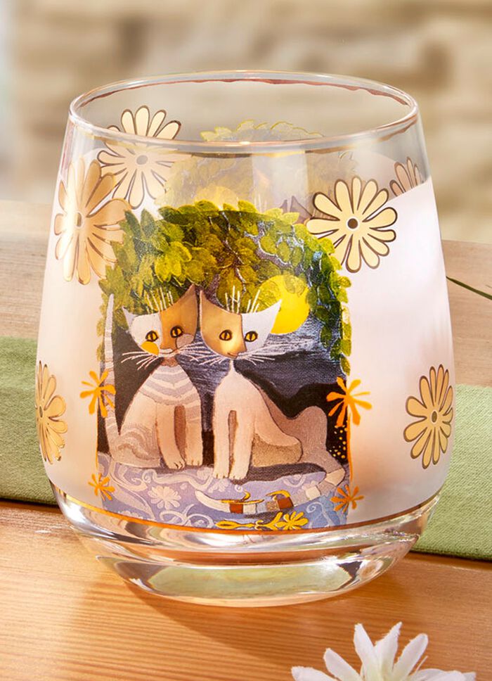 Windlicht aus der Rosina-Wachtmeister-Kollektion GR&Uuml;N-GOLD