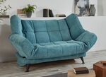 Schlafsofa mit Armteil- und R&uuml;ckenverstellung BLAU