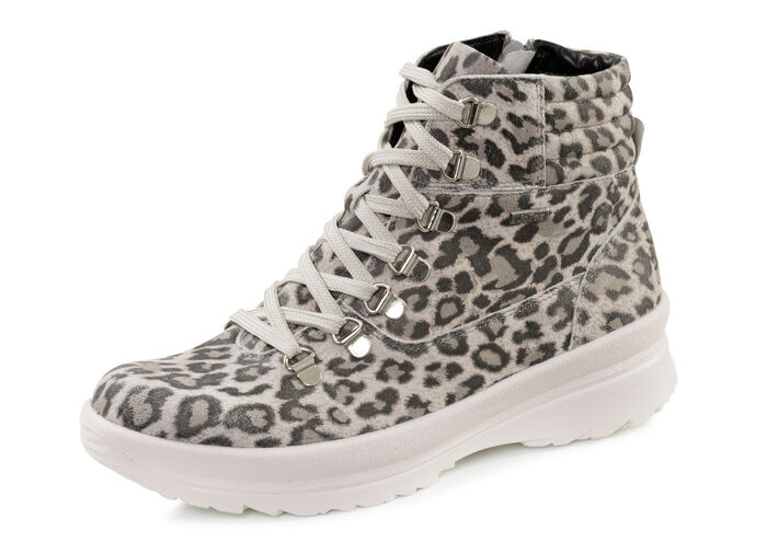 Trendige Damen-Boots, Winterschuhe, Weite H, mit Reißverschluss SAND-GRAU