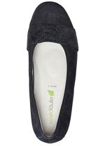 Waldl&auml;ufer, bequeme Damen-Pumps, Weite K, mit herausnehmbarem Fu&szlig;bett SCHWARZ