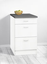 Unterschrank mit 1 Schublade und 2 Auszügen WEISS