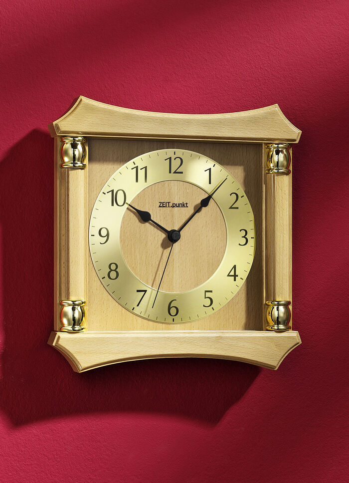 Wanduhr aus massivem Holz BUCHE