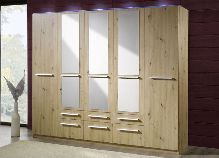 Dreht&uuml;renschr&auml;nke mit kunststoffbeschichteter Oberfl&auml;che ARTISAN EICHE