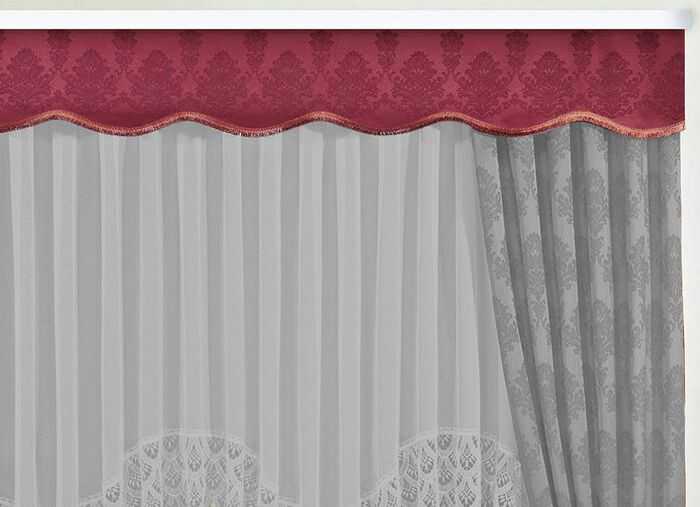 Apart gebogte Schabracke WEINROT