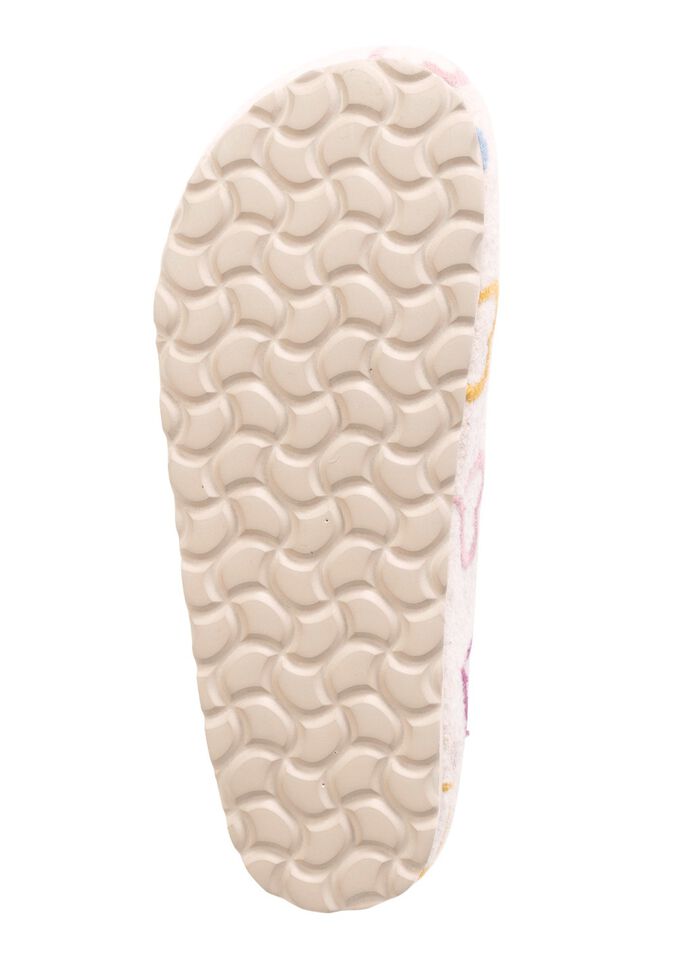 Laurina, klassiche Damen-Hausschuhe, Weite H, mit anatomisch geformtem Fußbett ECRU