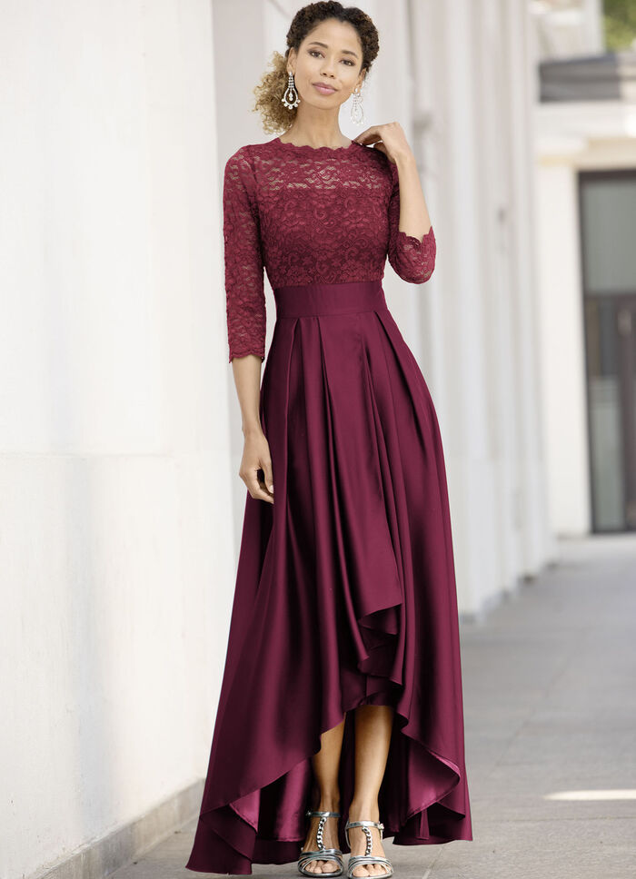 Wunderschönes Kleid mit Spitze BORDEAUX