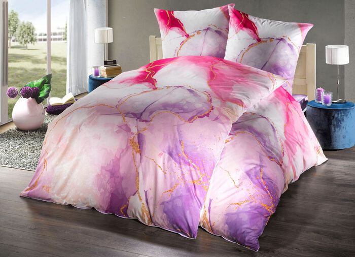 Soft-Renforc&eacute; Bettw&auml;sche-Garnitur von Florella HIMBEERE