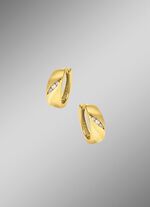 Exquisite Klappcreolen mit 6 Brillanten 