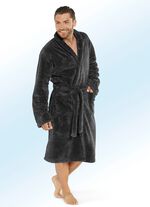 Bademantel für Damen und Herren SCHWARZ