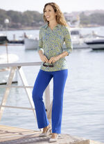 Poloshirt mit V-Ausschnitt 