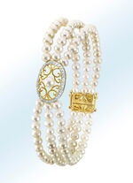 3-reihiges Armband aus S&uuml;&szlig;wasser-Zuchtperlen 