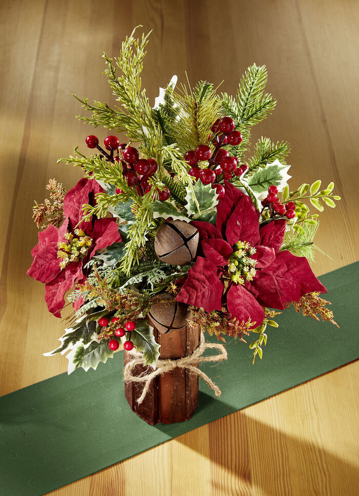 Gesteck mit Weihnachtsstern 