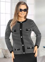 Strickjacke mit aufwendigem Strukturmix 