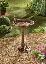 Vogelbad mit Springbrunnen BRONZE