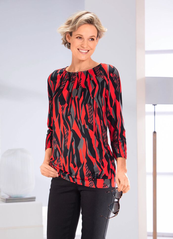 Shirt mit Schlingenknopfverschluss 